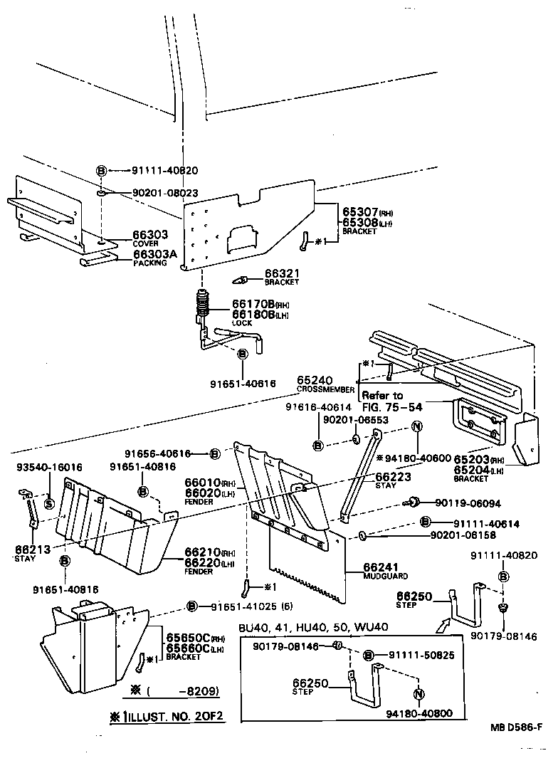 66203-92811 FENDER ASSY, REAR BODY, REAR RH product image