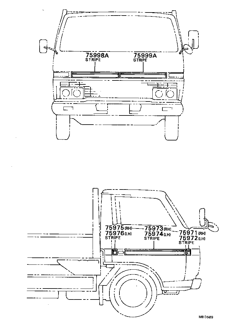 75973-95400 STRIPE, SIDE, RH NO.1 product image