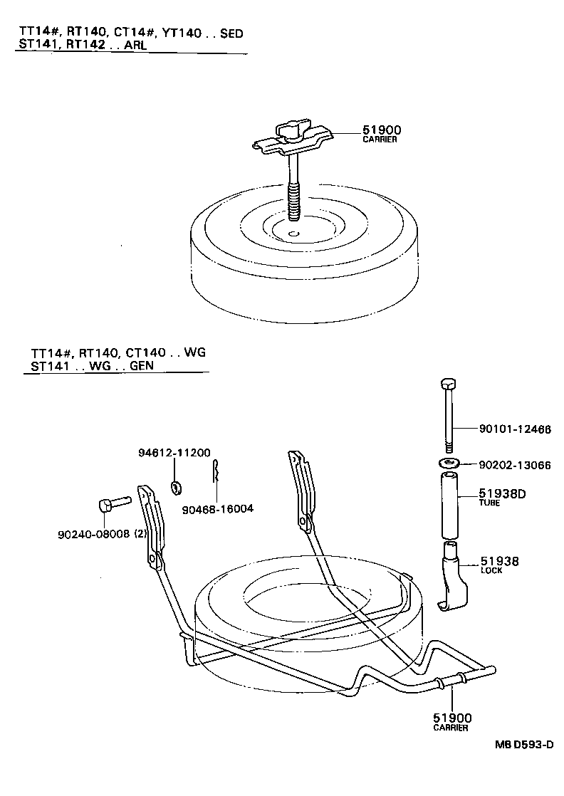 51938-28030 LOCK, SPARE WHEEL CARRIER product image