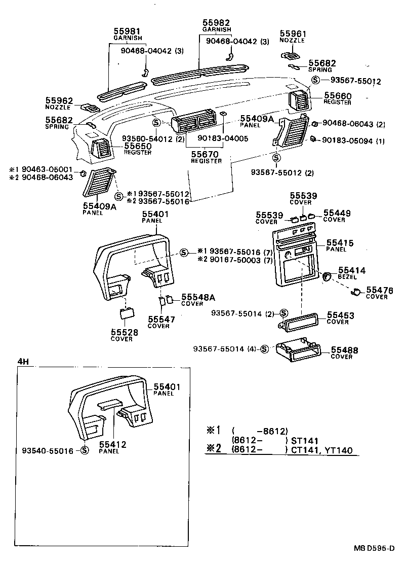 55522-20040 COVER, RADIO TUNER OPENING product image