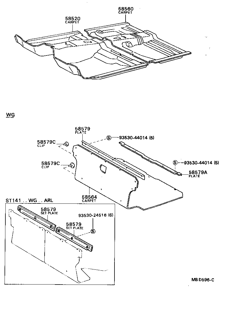 58573-91C01 SET PLATE, REAR FLOOR MAT, REAR product image