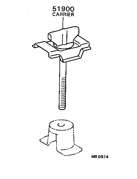 51900-01010 CARRIER ASSY, SPARE WHEEL product image