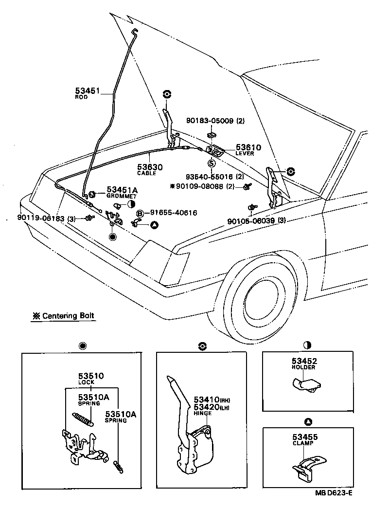90506-20008 SPRING, TENSION(FOR HOOD LOCK) product image