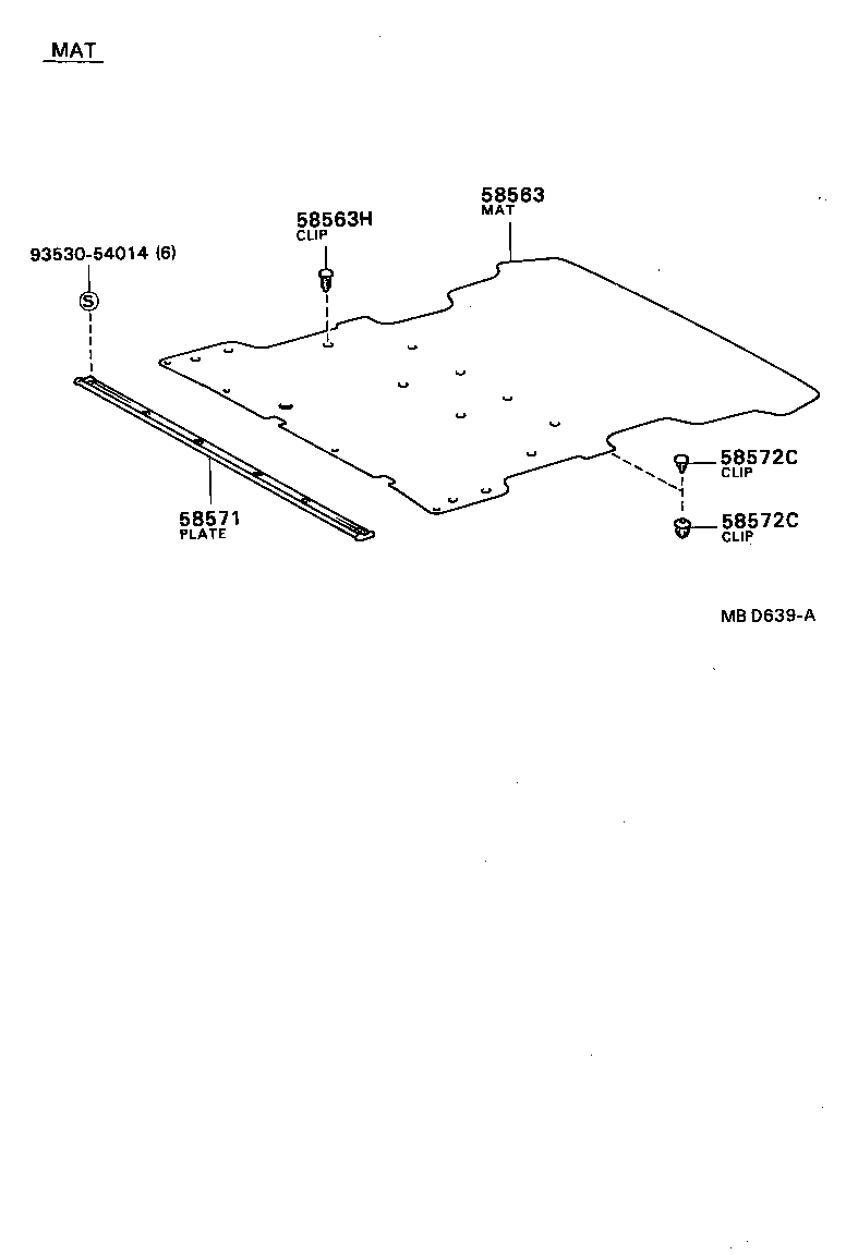 58540-16320-06 CARPET ASSY, FLOOR, REAR product image