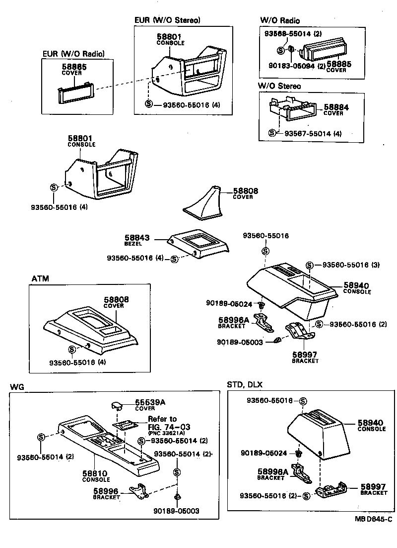55522-32010 COVER, CONSOLE BOX OPENING product image
