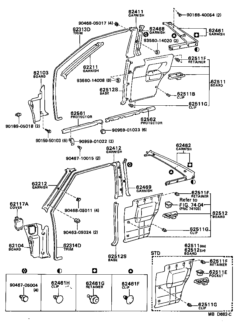 Toyota 62211-16020 GARNISH, FRONT PILLAR, RH