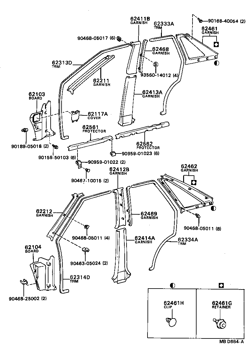 62333-16031-13 TRIM, REAR DOOR OPENING, RH product image