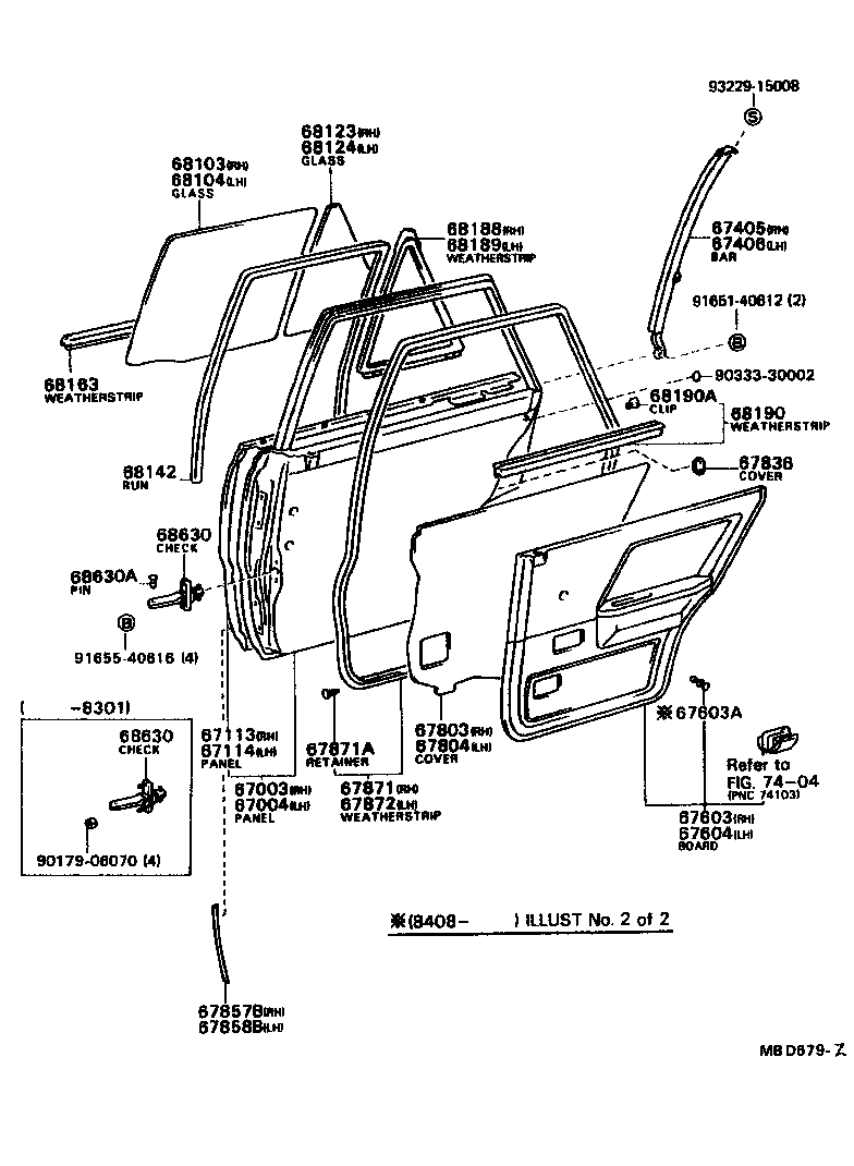 Toyota 67004-16050 PANEL SUB-ASSY, REAR DOOR, LH