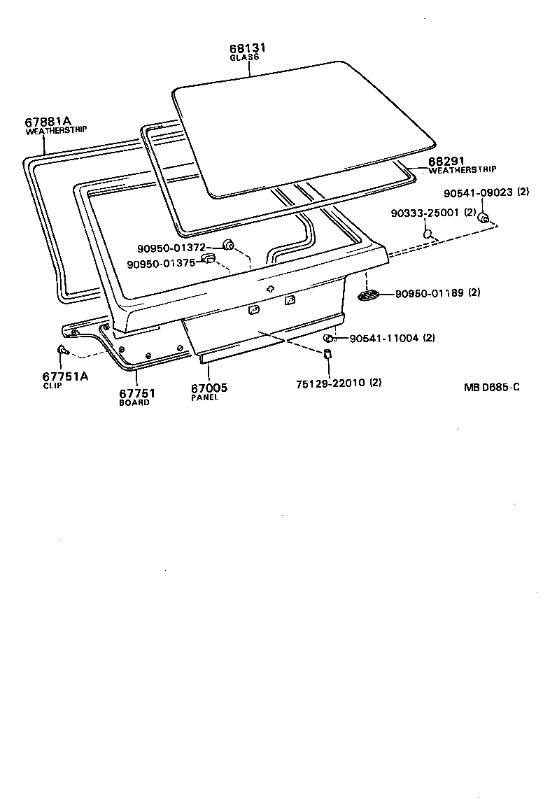67005-16030 PANEL SUB-ASSY, BACK DOOR product image