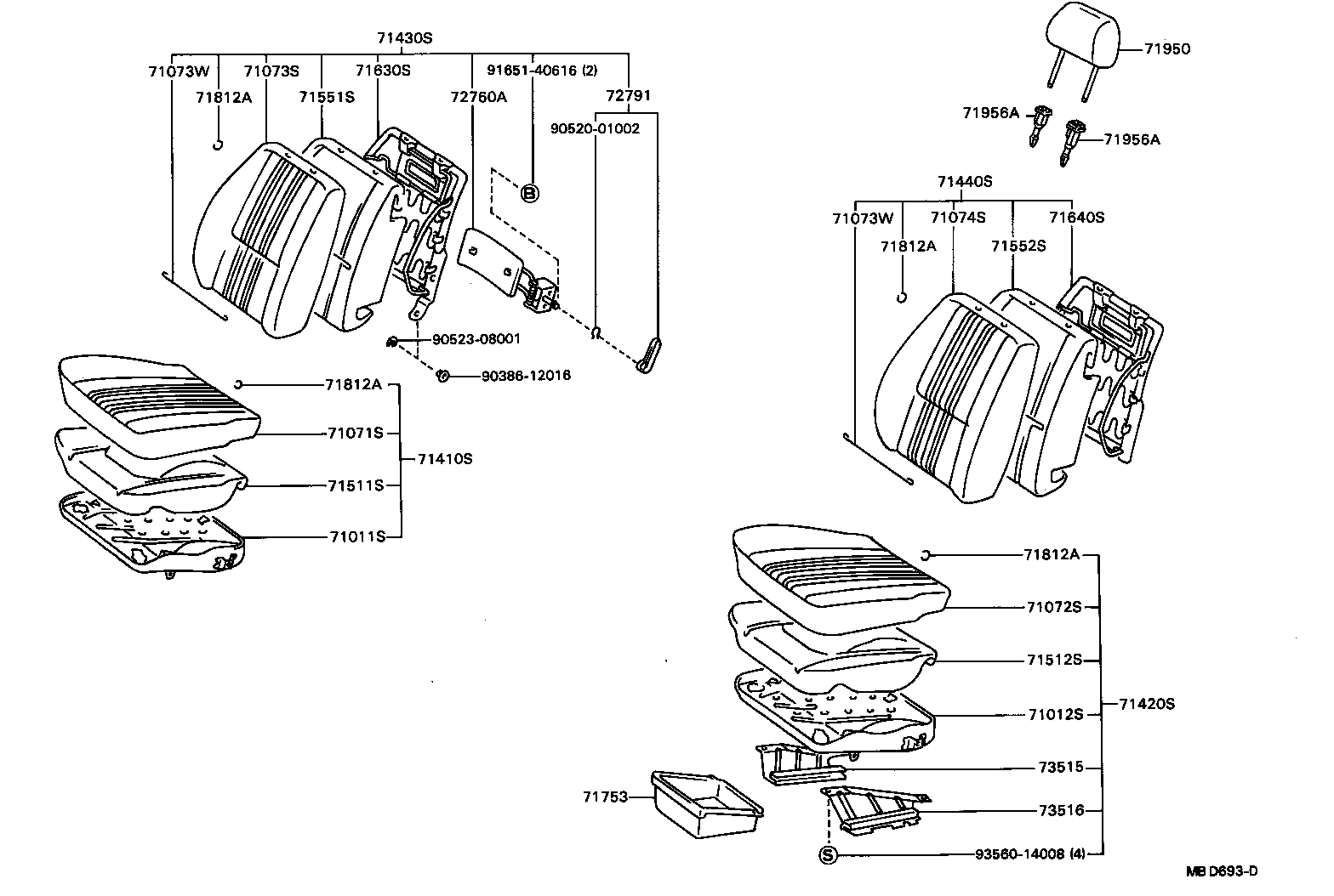 71071-16451 COVER, FRONT SEAT CUSHION, RH(FOR SEPARATE TYPE) product image
