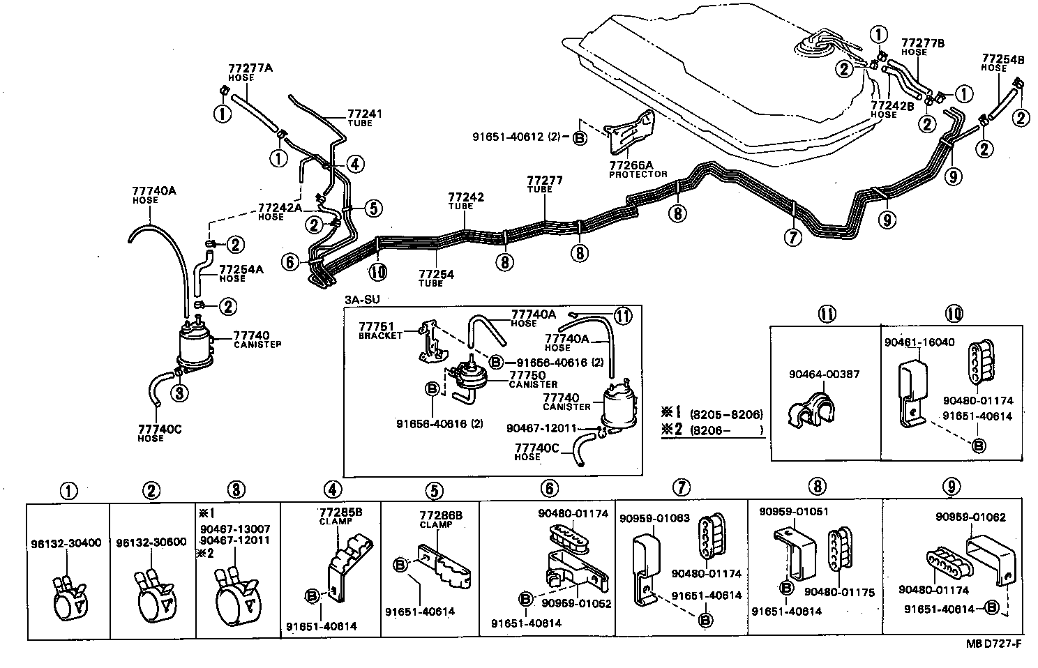 77261-16030 TUBE, FUEL EMISSION, NO.1 product image