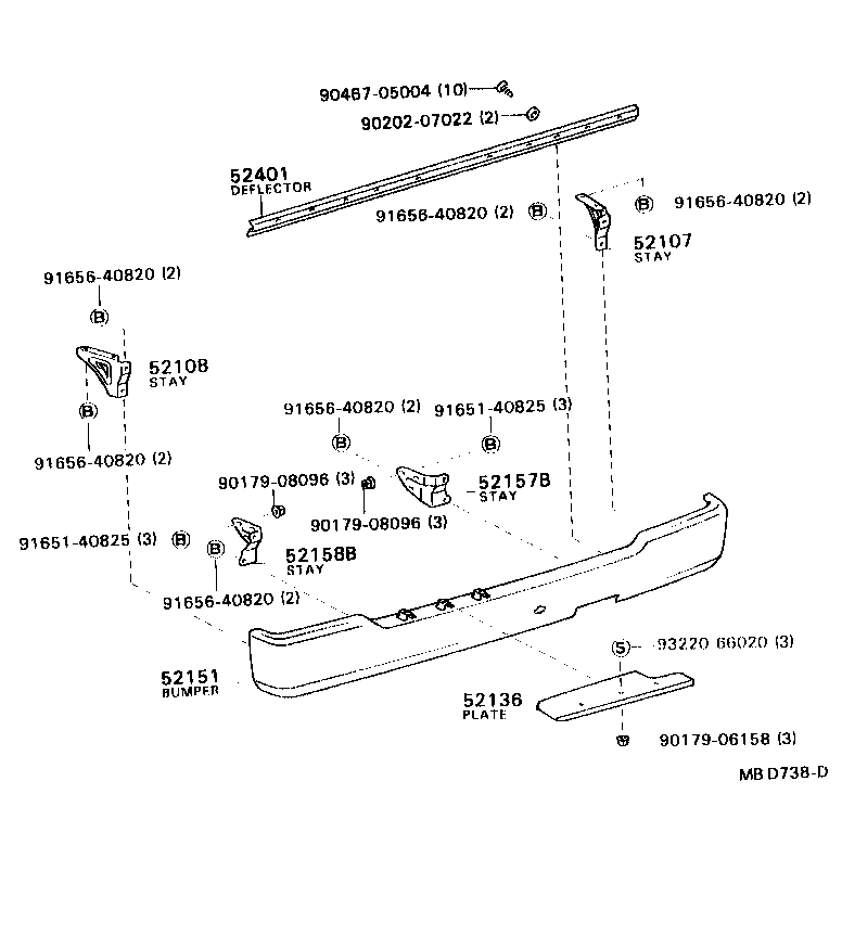 52106-90B02 BUMPER ASSY, REAR product image