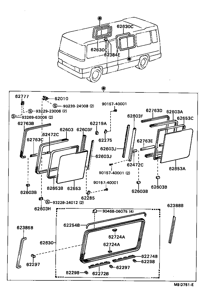 62370-90B00 LOCK ASSY, SIDE WINDOW product image