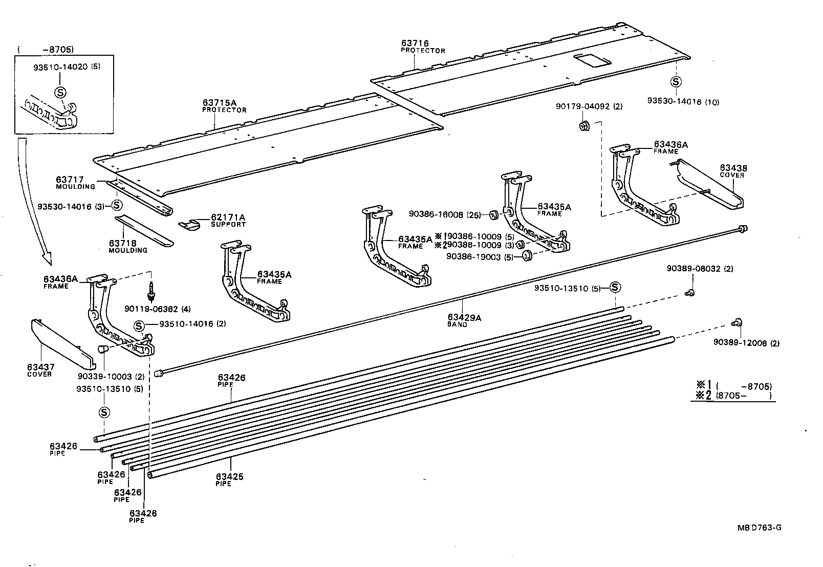 63435-90B01 FRAME, ROOM RACK, NO.1 product image