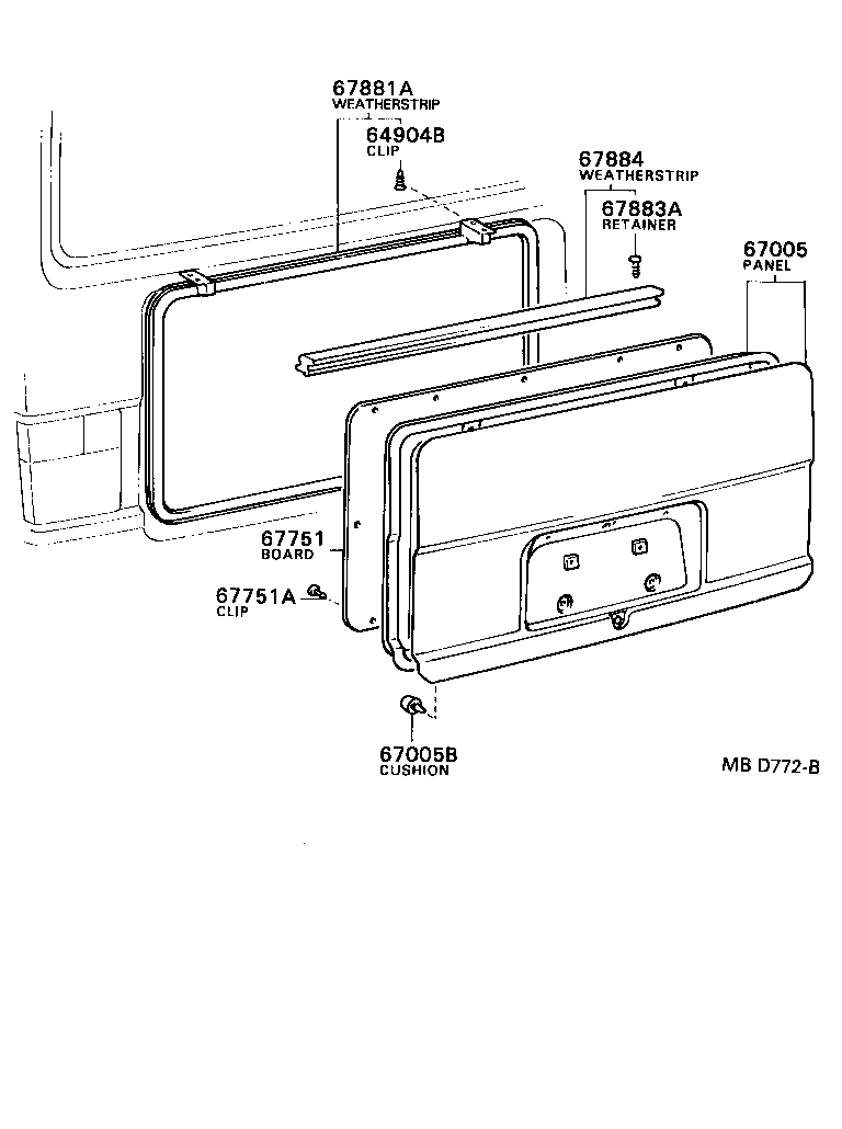 67751-90B00 BOARD, BACK DOOR TRIM product image