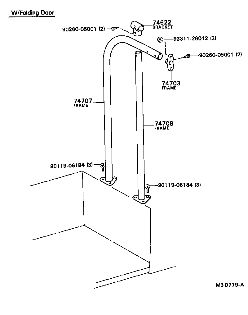 74622-90500 BRACKET, HAND GRIP product image
