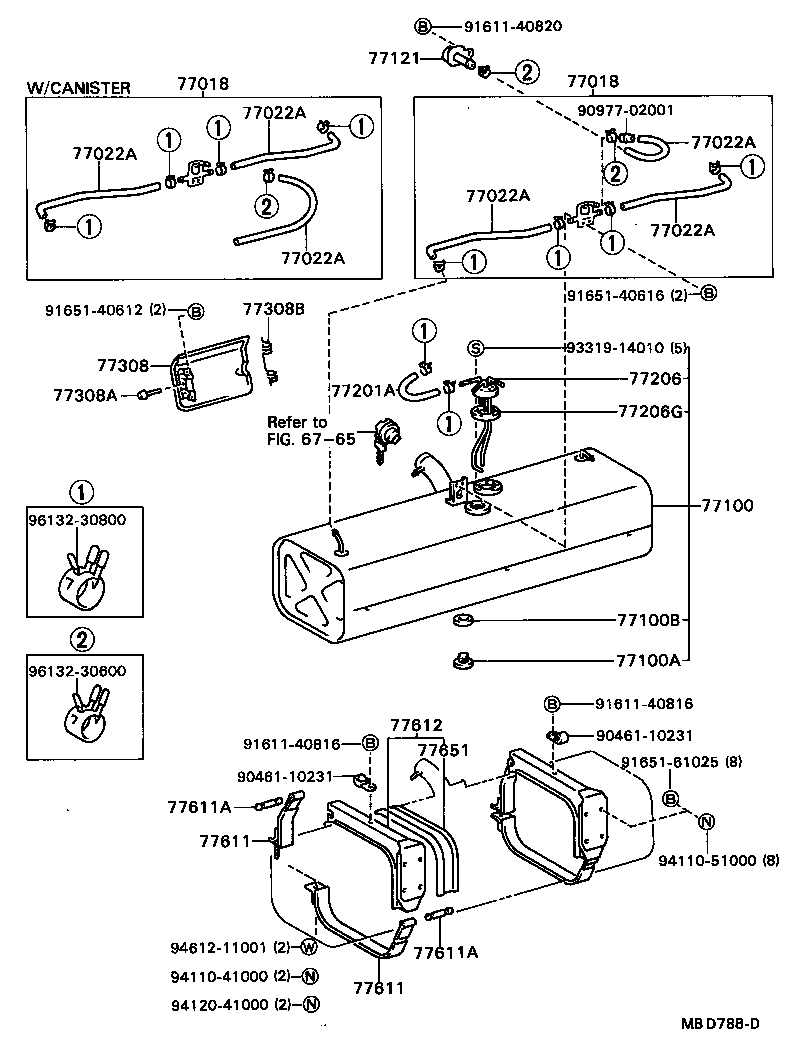 77260-36020 HOSE, FUEL, NO.2 (FOR MAIN TUBE, NO.1) product image