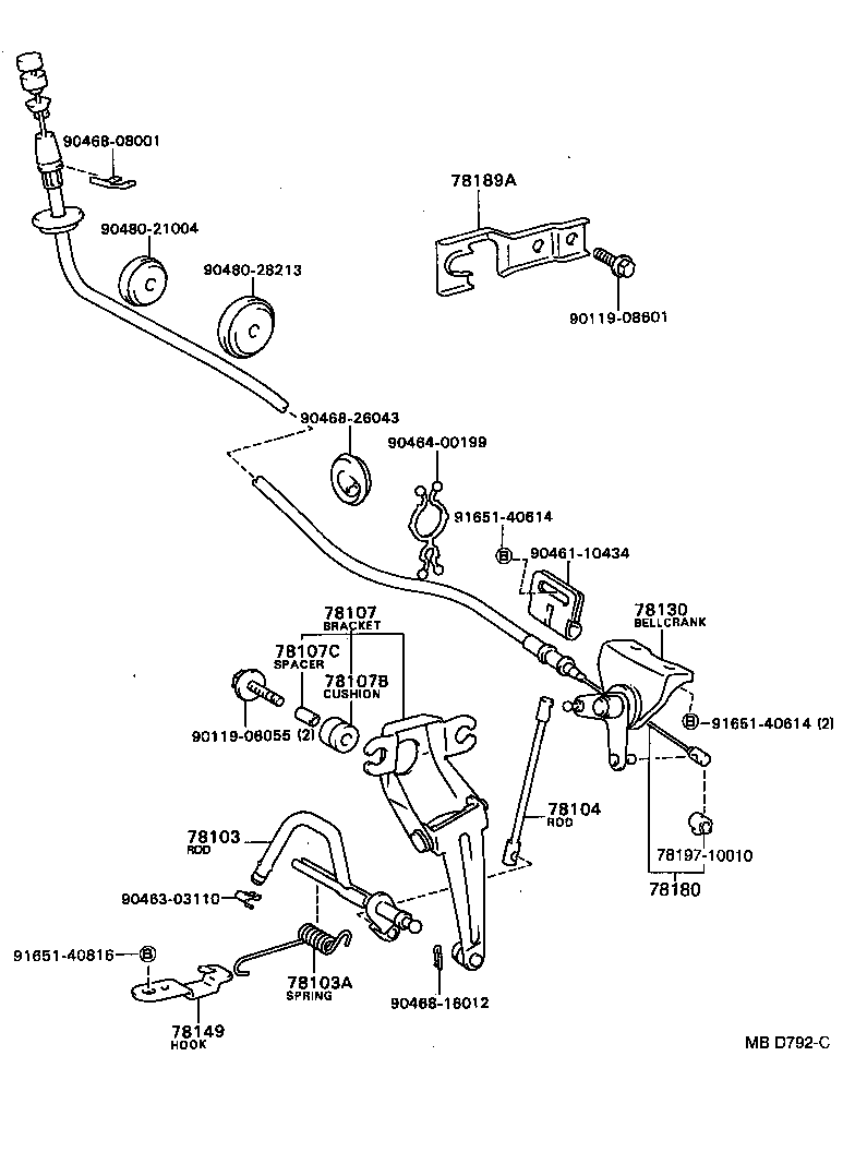 78183-90B01 CLAMP, ACCELERATOR CONTROL CABLE product image