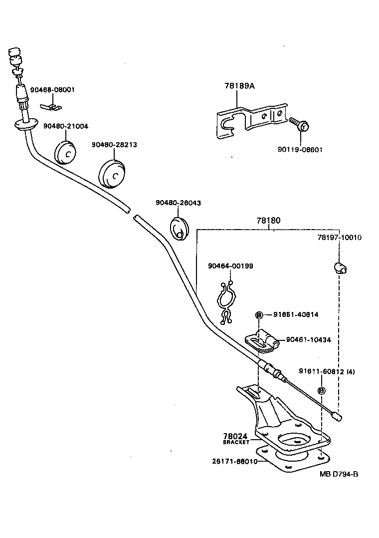 78183-90B01 CLAMP, ACCELERATOR CONTROL CABLE product image
