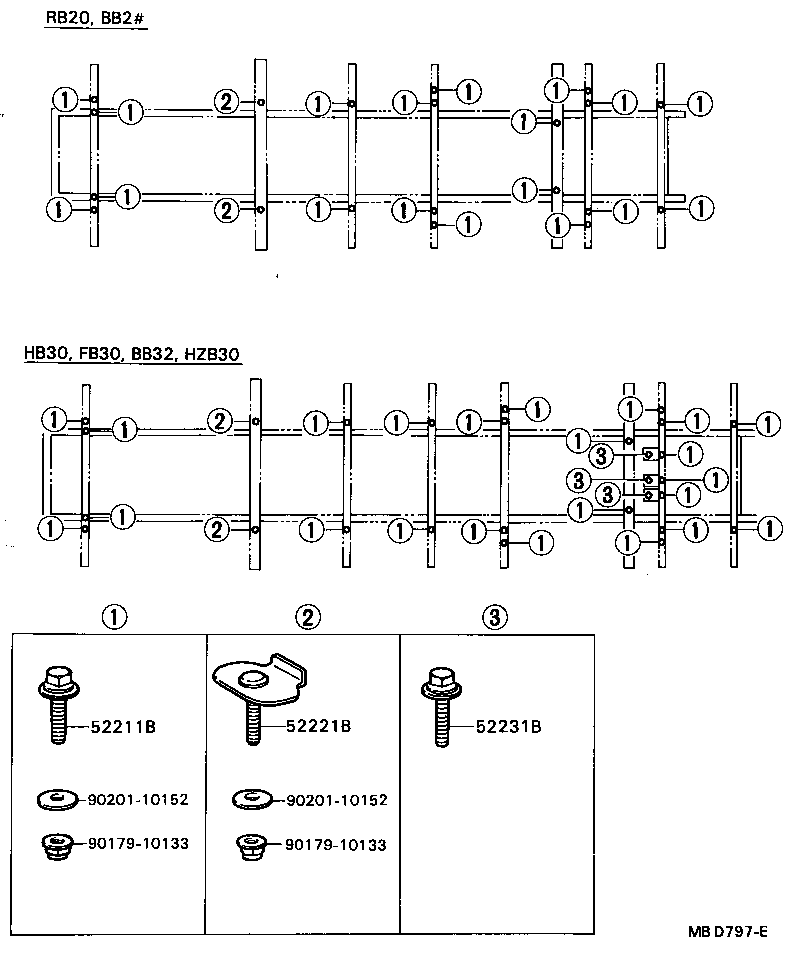 90105-10064 BOLT(FOR BODY MOUNTING NO.1 CUSHION) product image
