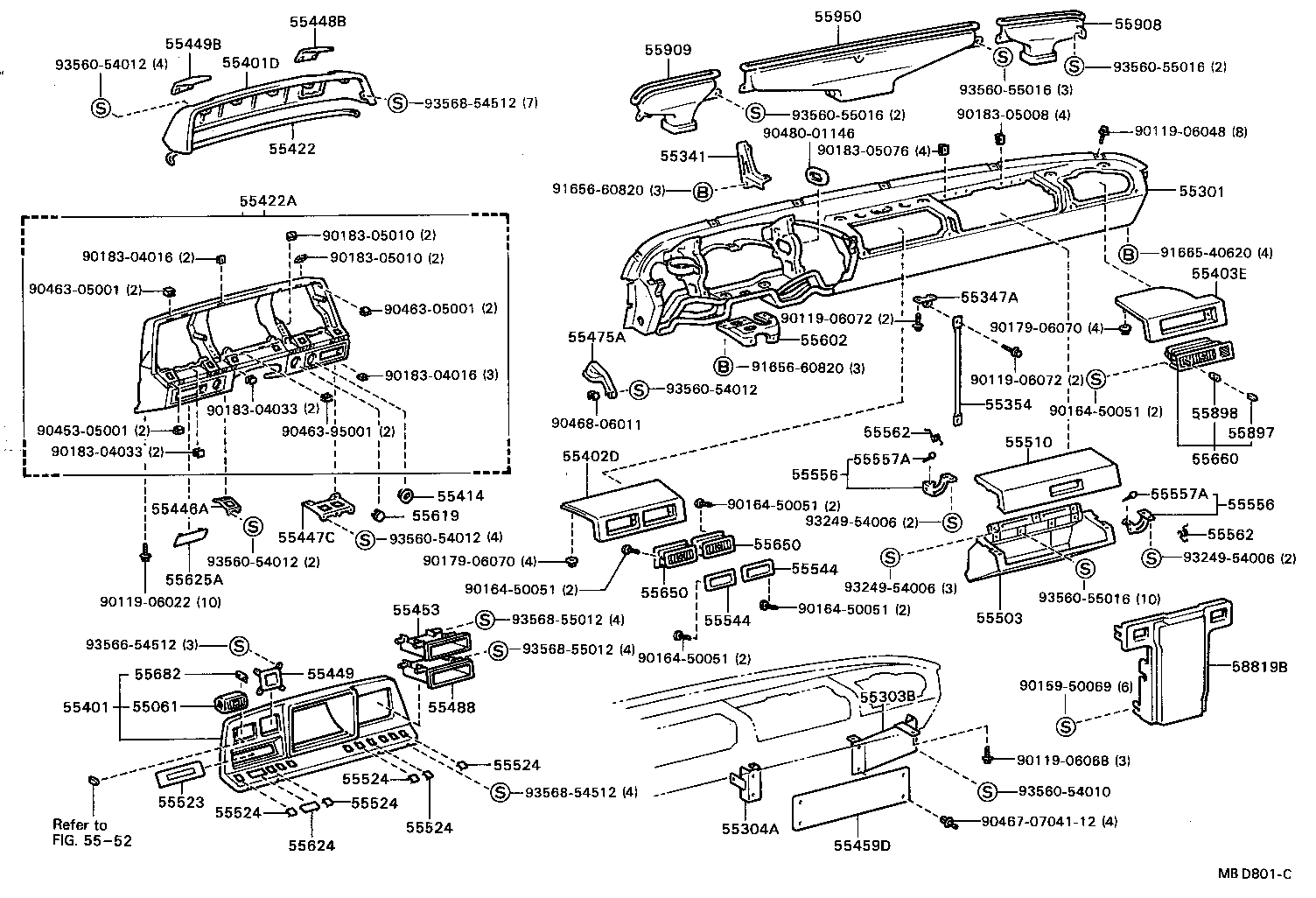 55950-90B00 NOZZLE SUB-ASSY, DEFROSTER, RH product image