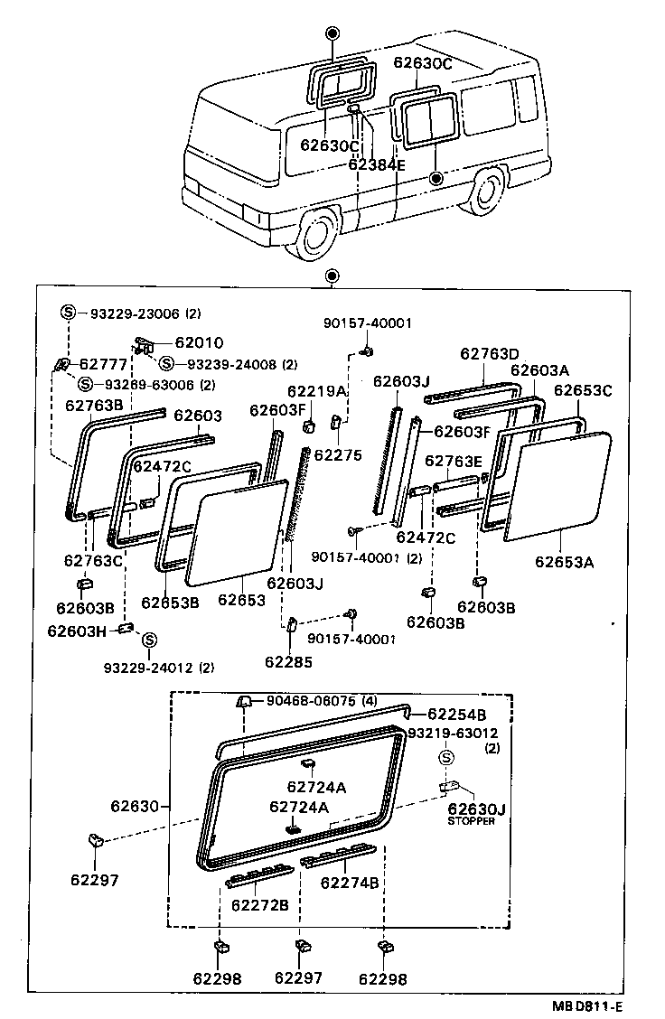 62370-90B01 LOCK ASSY, SIDE WINDOW product image