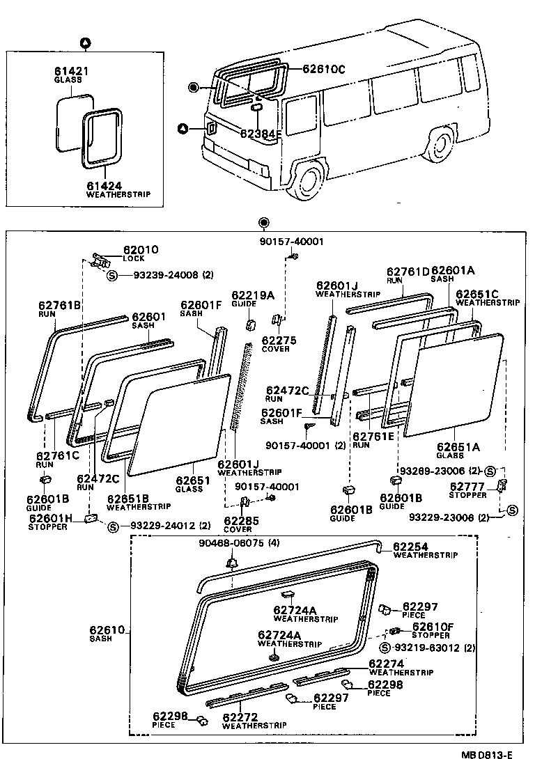 62370-90B01 LOCK ASSY, SIDE WINDOW product image
