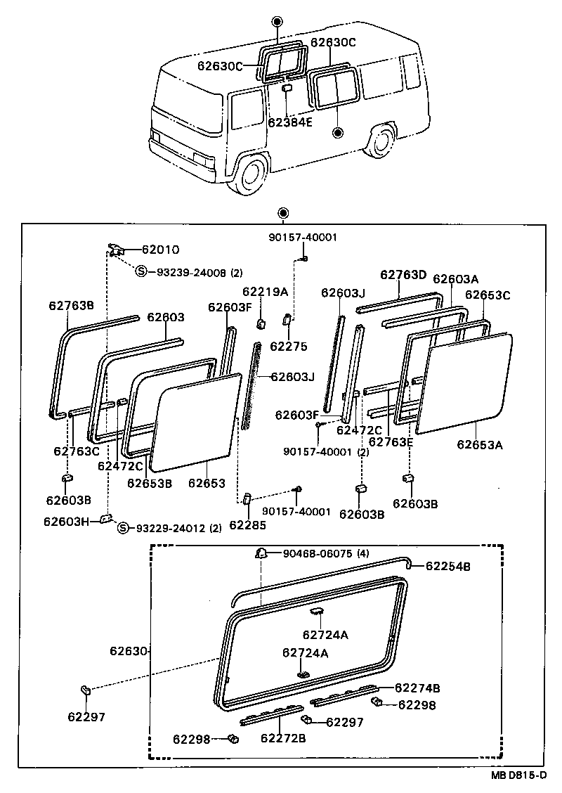 62370-90B01 LOCK ASSY, SIDE WINDOW product image