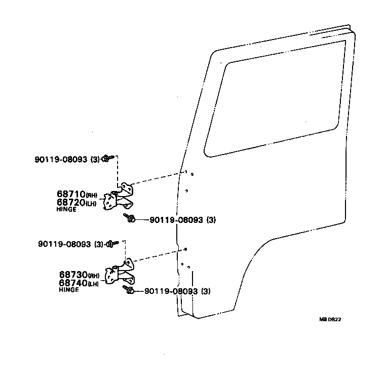 68730-90B00 HINGE ASSY, FRONT DOOR, UPPER LH product image