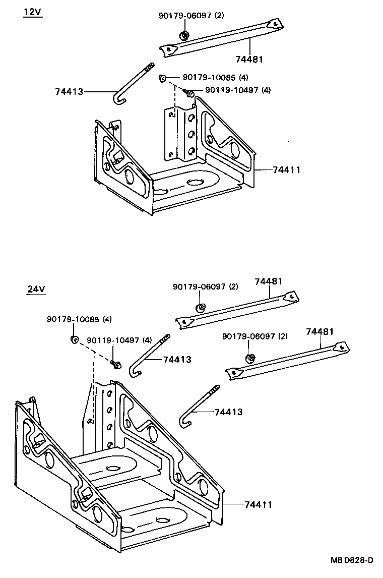 74481-36010 CLAMP, BATTERY HOLD DOWN product image