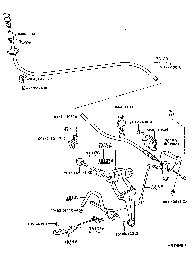 78183-90B01 CLAMP, ACCELERATOR CONTROL CABLE product image