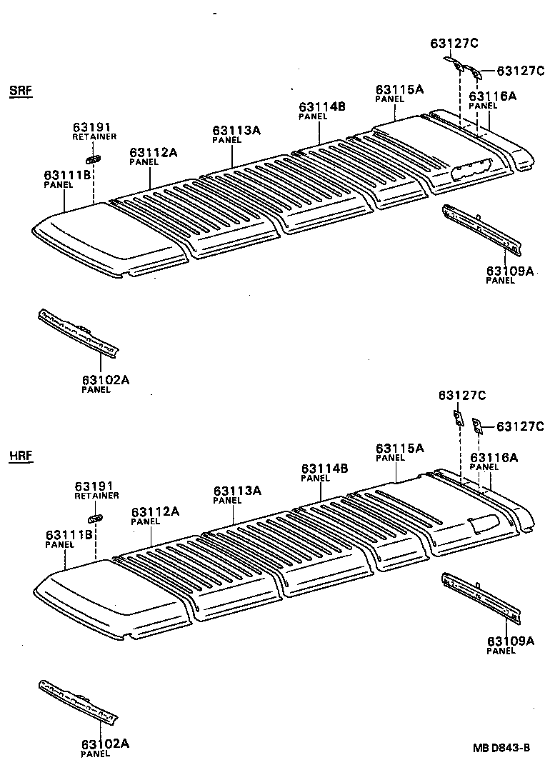 63104-90B02 REINFORCEMENT SUB-ASSY, ROOF PANEL, NO.3 product image