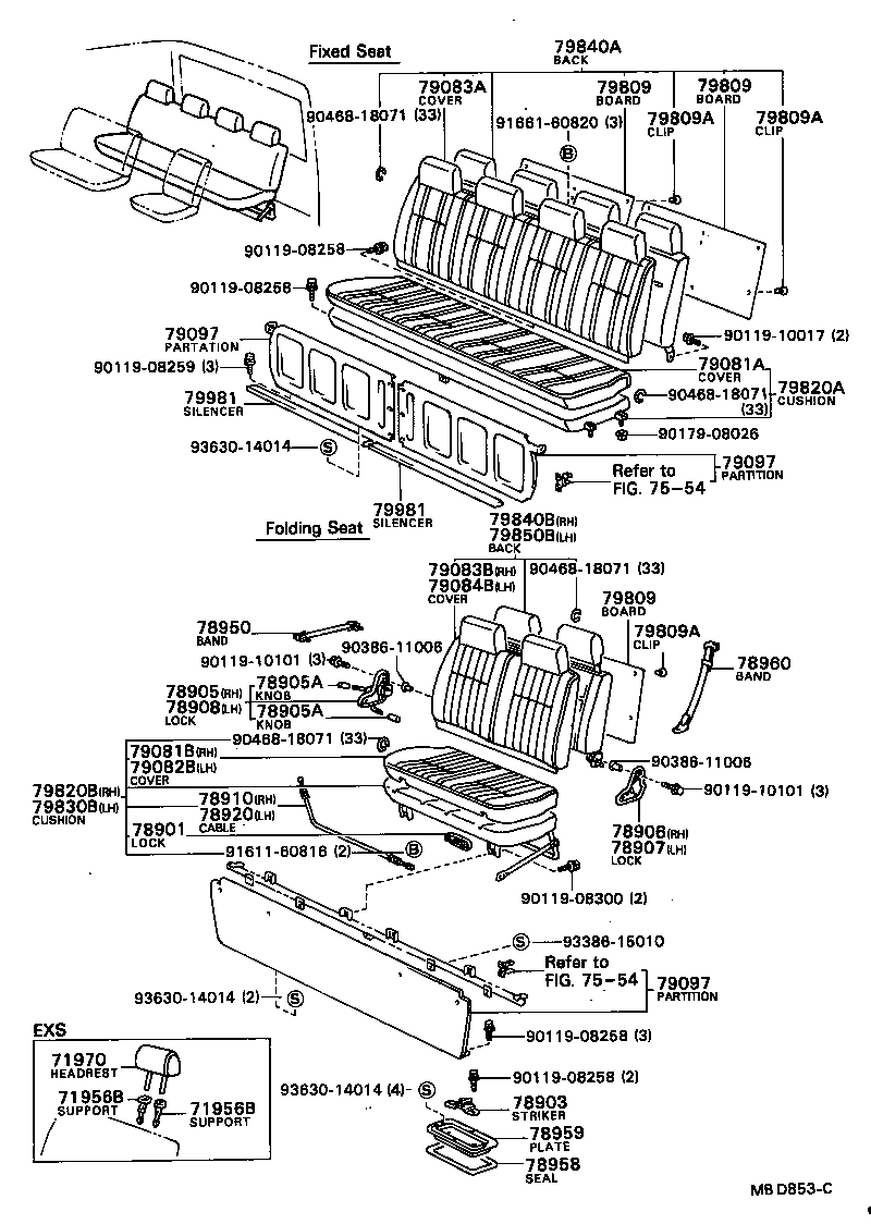 79160-90B01 SPRING ASSY, NO.1 SEAT CUSHION, RH product image