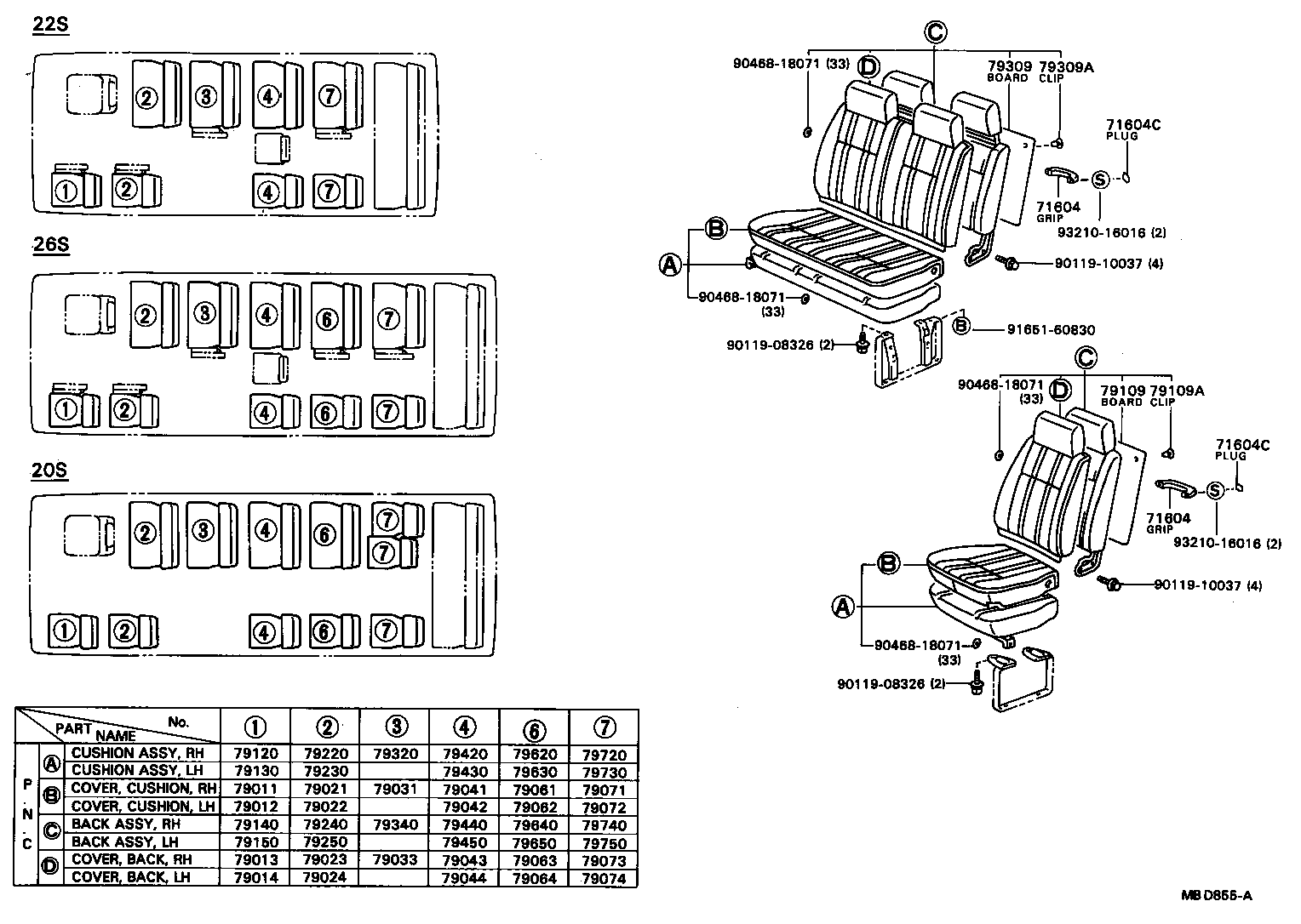 79160-90B01 SPRING ASSY, NO.1 SEAT CUSHION, RH product image