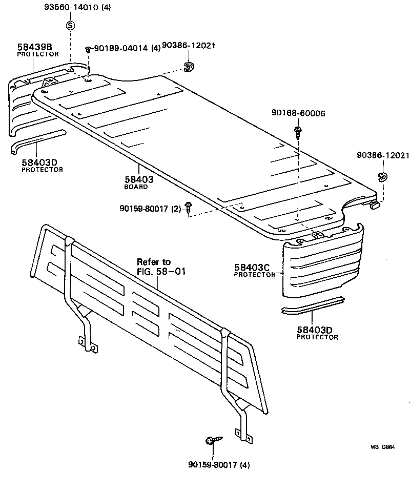 58408-91255 PROTECTOR, DECK BOARD, NO.1 product image