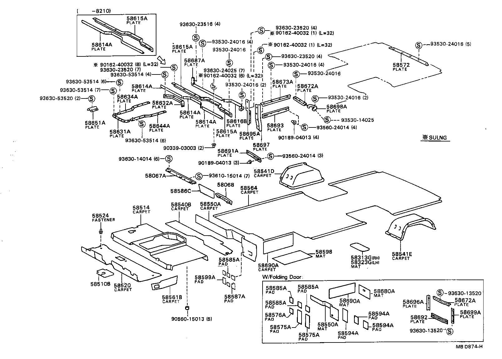 58313-90B00 MAT, FOOTREST, RH product image