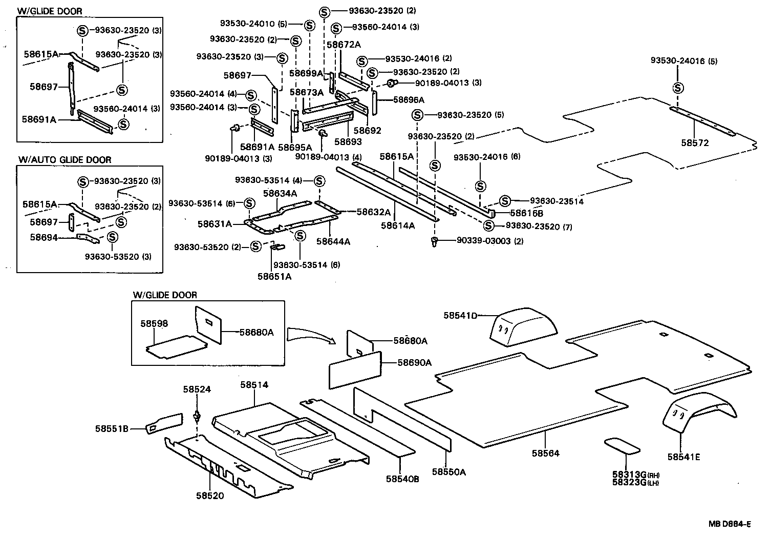 58618-90B01 SET PLATE, REAR FLOOR MAT, REAR product image