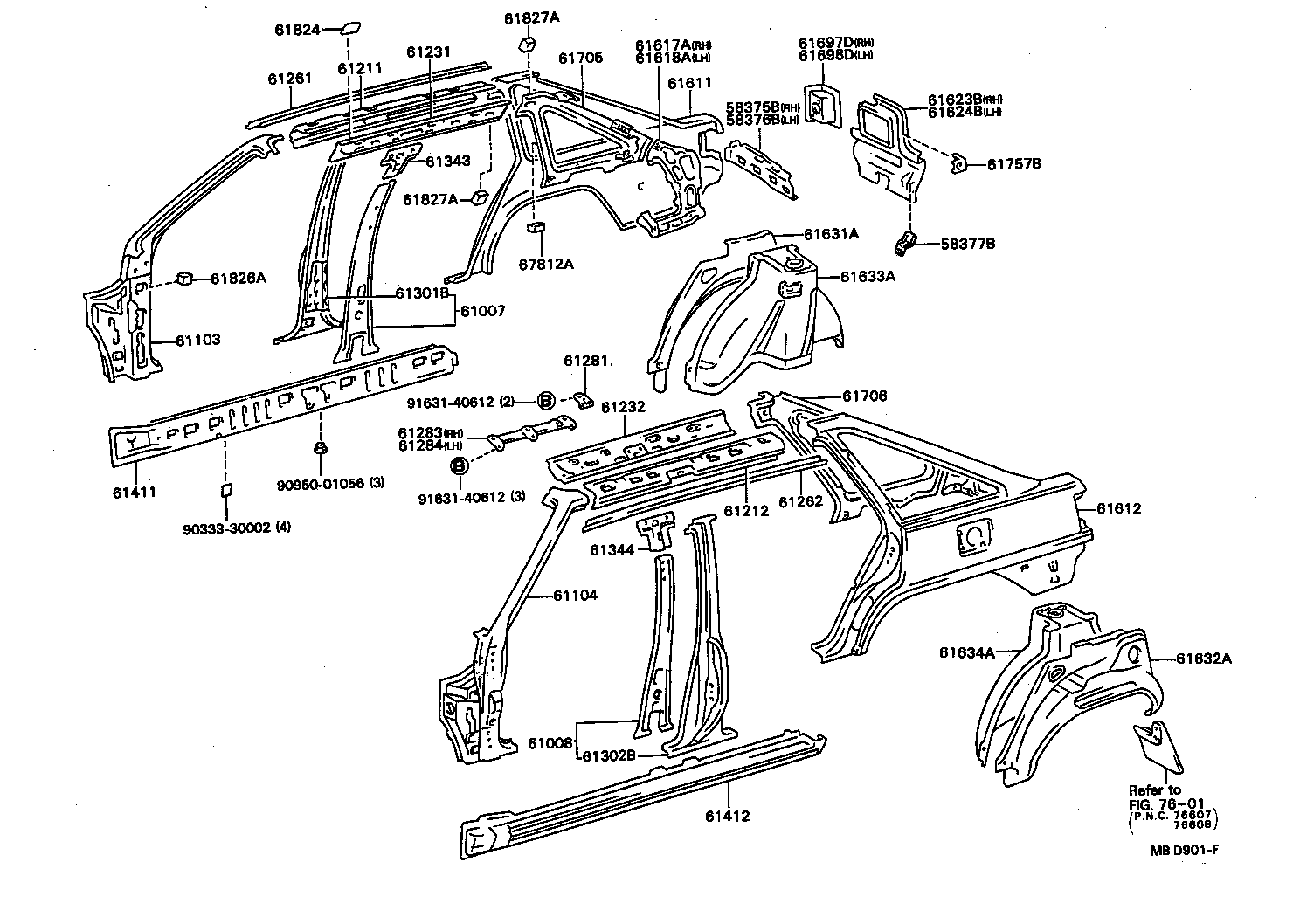 61603-32900 PANEL, QUARTER WHEEL HOUSE, OUTER RH product image