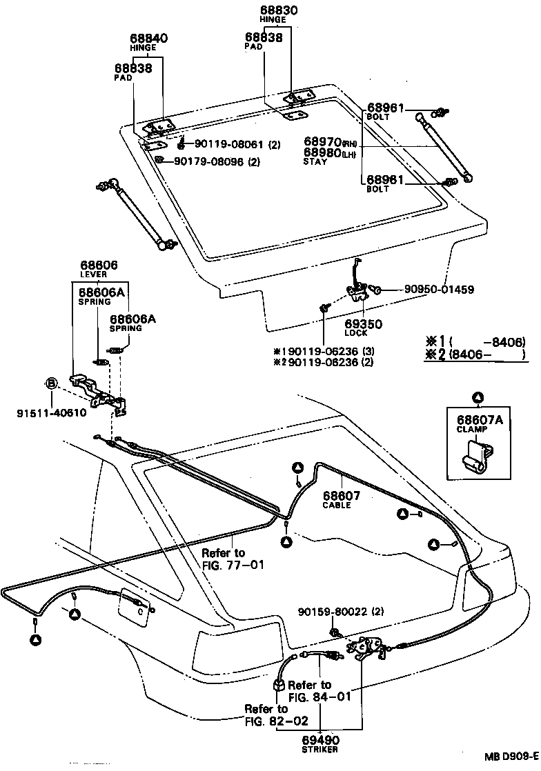 68950-39135 STAY ASSY, BACK DOOR, RH product image