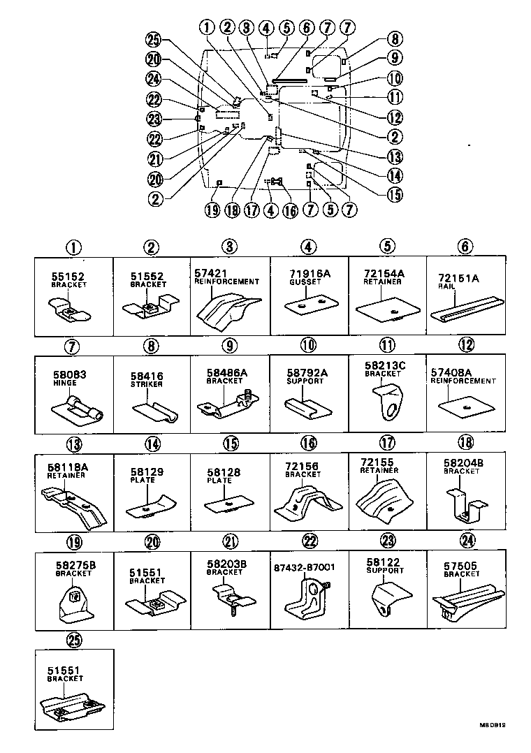 51401-87002 MEMBER SUB-ASSY, ENGINE FRONT MOUNTING product image