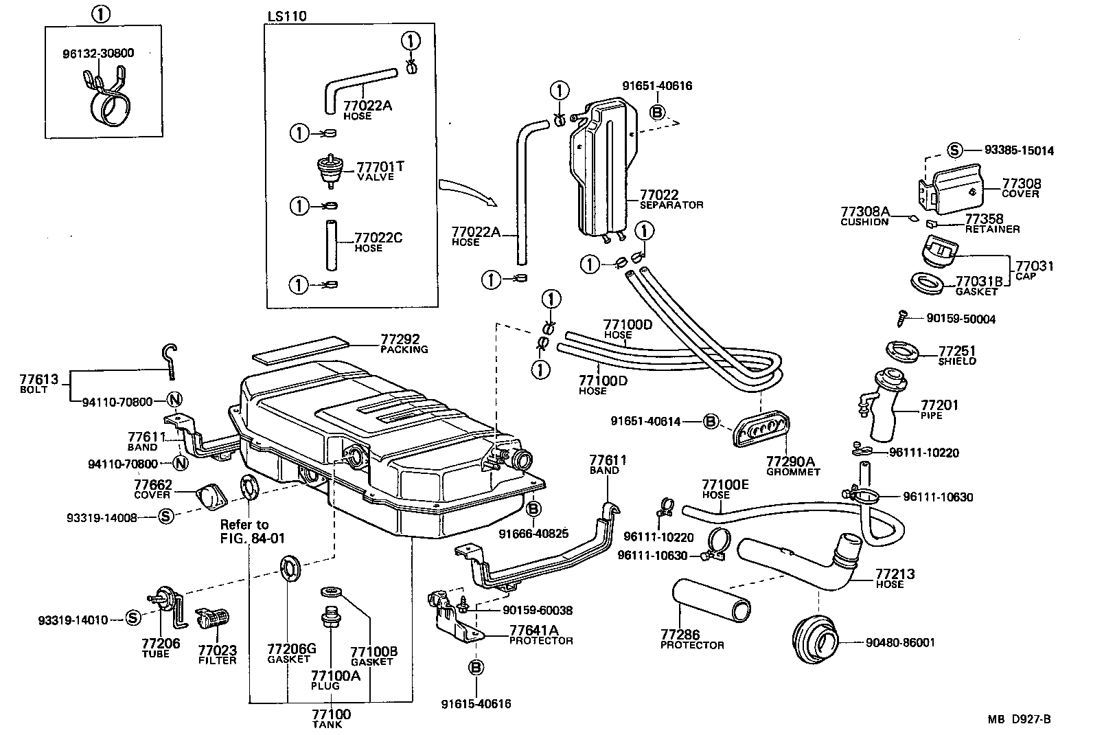 77259-91706 HOSE, FUEL, NO.2 (FOR MAIN TUBE, NO.1) product image