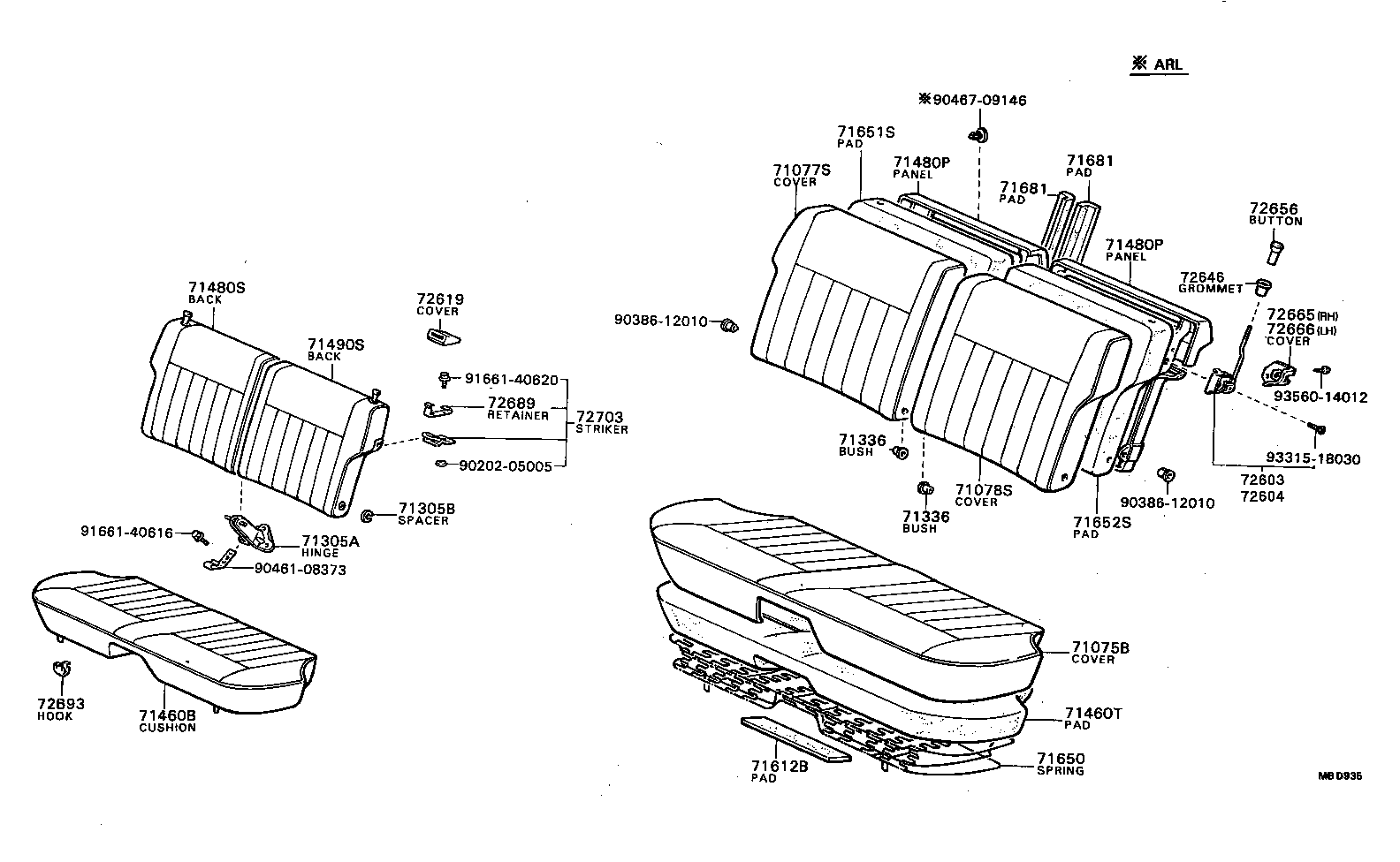 71015-95504 SPRING ASSY, REAR SEAT CUSHION product image