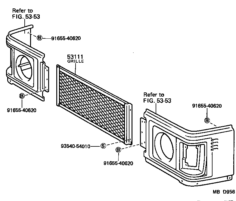 53015-90D00 GRILLE, RADIATOR product image