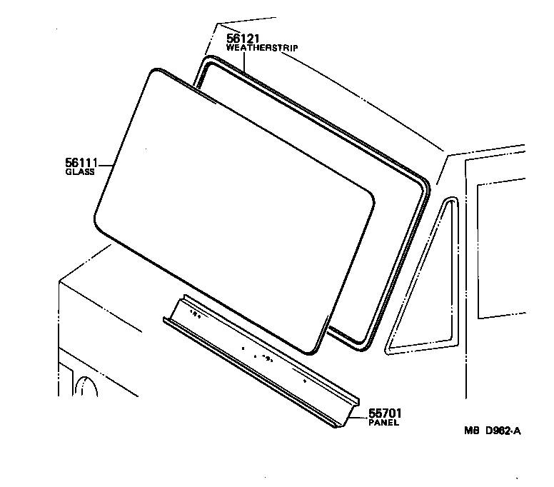 56121-90D00 WEATHERSTRIP, WINDSHIELD product image