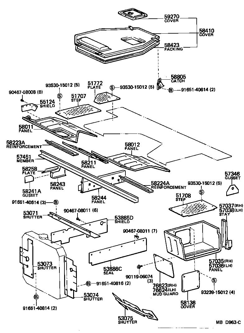 53071-90D02 SHUTTER SUB-ASSY, HOT AIR, UPPER product image