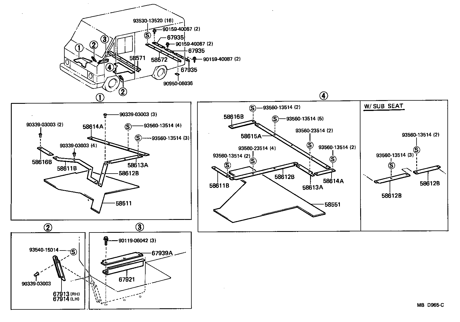 58574-90D00 SET PLATE, REAR FLOOR MAT, REAR product image