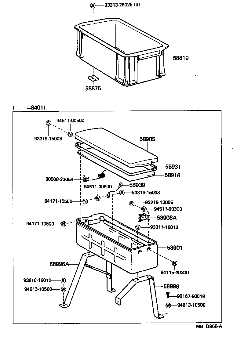 58811-90D00 CONSOLE ASSY product image
