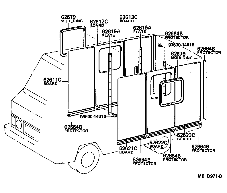 62613-90D24 BOARD, SIDE TRIM NO.3, RH product image