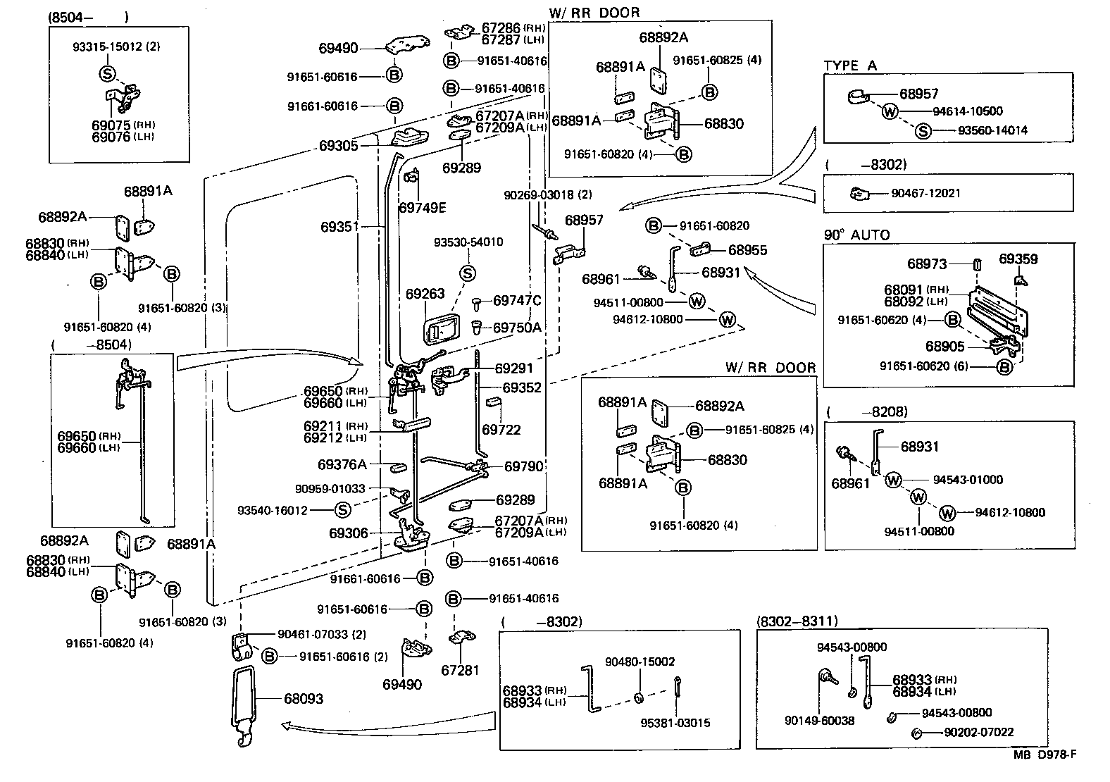 68091-90D01 RAIL SUB-ASSY, BACK DOOR STAY, RH product image