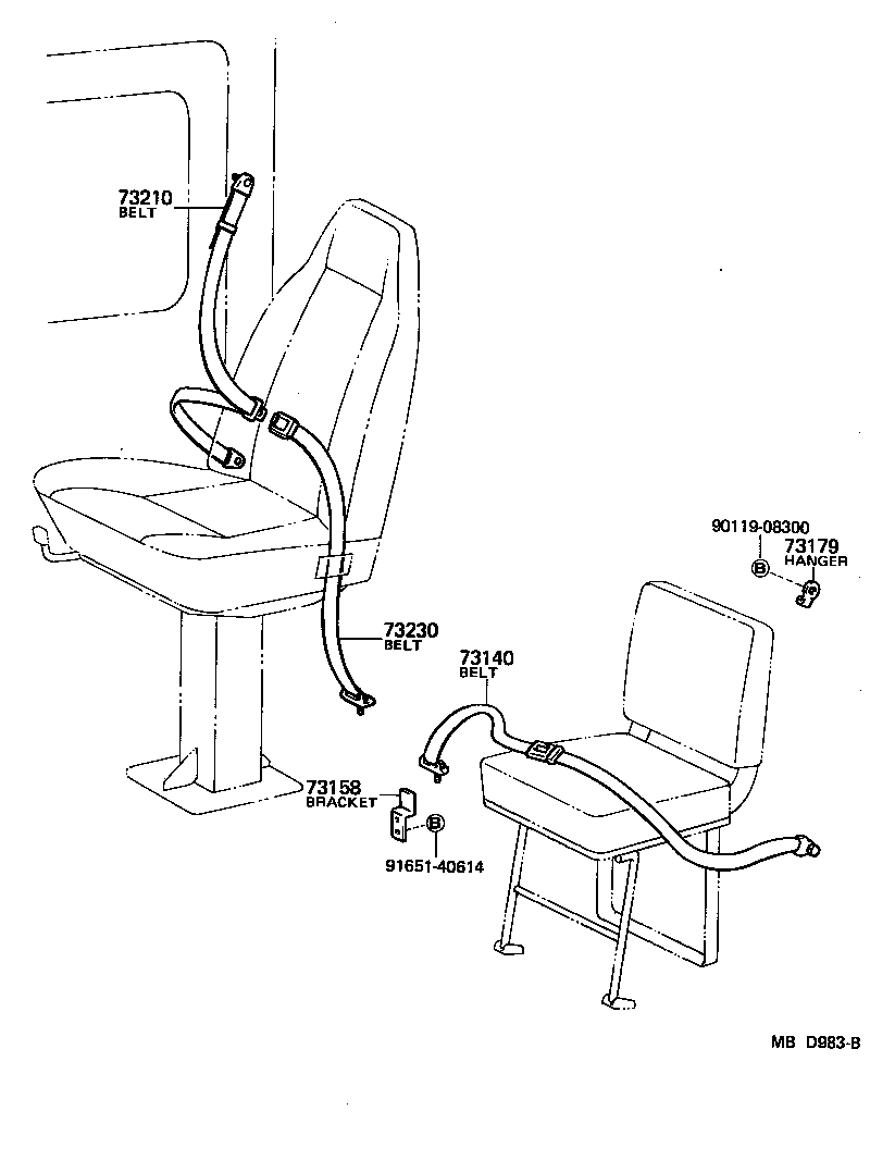 73230-90D00 BELT ASSY, FRONT SEAT INNER, RH product image